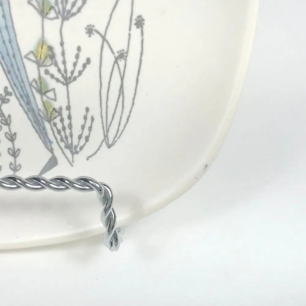 Stavangerflint Danish modern Man with the Mandolin Hand painted Plate, retro MCM - Picture 5 of 9